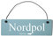 Homeyourself Nordpol Dekoschild Türschild gelb mit Draht