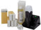EpilWax Wachswärmer Waxing Set für Enthaarung Haarentfernung mit Aufsteller – Mit 6 Roll On Wachspatronen, Waxing Gerät, 100 Vliesstreifen und Nachbehandlungsöl (Schwarz)
