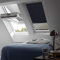 Original Velux Verdunkelungsrollo Rollo für GGU, GHU, GTU, GPU / 306 / Stofffarbe Standard 1100 / Uni Dunkelblau, Schienenfarbe silber // DKU 306 1100