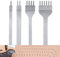 Malayas 4 piezas de 4 mm DIY Kit de herramientas perforadoras artesanías de cuero garra perforador agujero costura diamante cordón