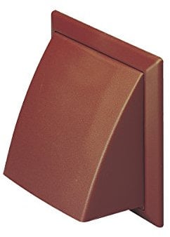 Domus 4902T Cowled Extractor Fan Grille with Damper 100mm / 4 Inch (Terracotta)
