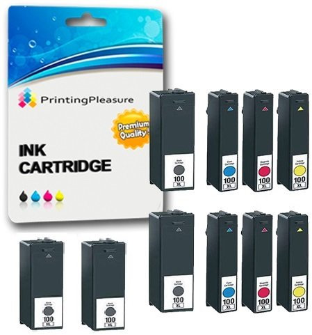 10 XL Druckerpatronen für Lexmark Impact, Interact, Interpret, Intuition, Genesis, Prospect Pro, Prevail Pro, Prestige Pro, Pinnacle Pro, Platinum Pro Drucker | kompatibel zu Lexmark 100XL 105XL 108XL