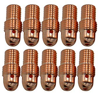 RIVERWELD TIG-Kolbenkörper 13N28 2,4 mm, geeignet für DB PTA SR WP 9 20 25, WIG-Schweißbrenner, Packung von 10 Stück