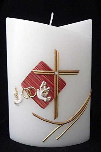Hochzeitskerze Brautkerze Traukerze oval