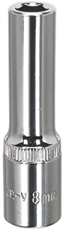 Sealey Sp3808D Walldrive Socket 8Mm Deep 3/8Sq Drive Fully Polished
