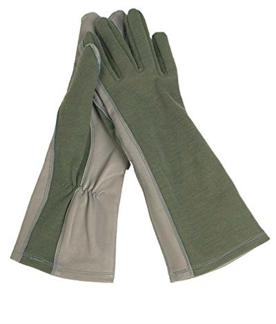 Mil-Tec Erwachsene Outdoor Handschuhe Pilotenhandschuhe Gr. S Oliv Grün Schafleder Lammfell
