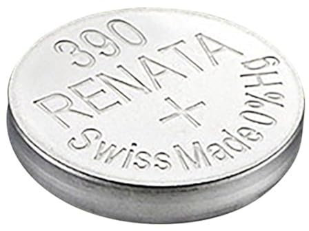 Renata - Batteria singola per orologio, prodotto svizzero, Renata 390 o SR1130SW o AG10, 1,5V 1 x 390 or SR 1130 SW Silver