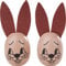 VBS Hasenköpfe 5,2x2,5cm aus Holz Ostern Osterhase zum Basteln Figur Deko Ohren