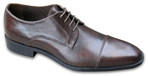 Hamlet Buddy Braun Crust Testa di Moro Cap Toe Schnürschuh aus edlem Glattleder Made in Italy Größe 45