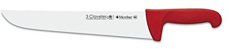3 Claveles Cuchillo Carnicero Proflex, Acero Inoxidable, Rojo, 30 cm-12