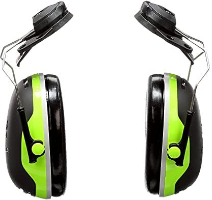 3M PELTOR Coquilles antibruit, haute visibilité, monté sur casque, X4P3