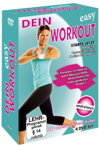 Dein Easy Workout : Rücken - Aerobic - Fatburner - Bauch, Beine, Po - 4 DVD Box