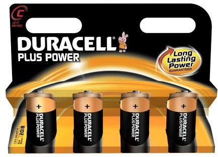 Duracell MN1400B4 - Plus Power C Size 4 Packungen