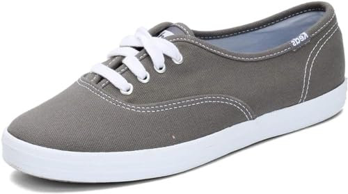 Keds Champion Canvas Lace Up, Zapatillas Mujer, Lona Gris Oscuro, 38 EU Ancho