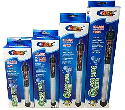 JBA Submersible Glass Aquarium Heater 25W/50W/100W/200W/300W/500W Fish Tank Thermostat - UK PLUG (200W)