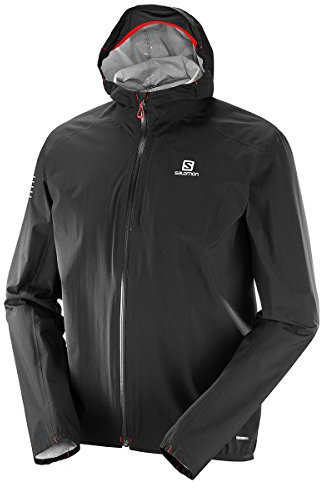 Salomon Homme Veste de Sport Bonatti WP, Mélange Synthétique, Noir, S