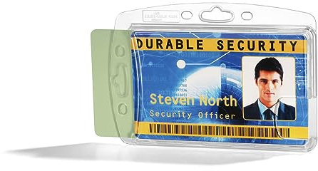 Durable Doppelbox für 2 Betriebs-/Sicherheitsausweise im Format 54 x 85 mm, Packung à 10 Stück, transparent, 892419