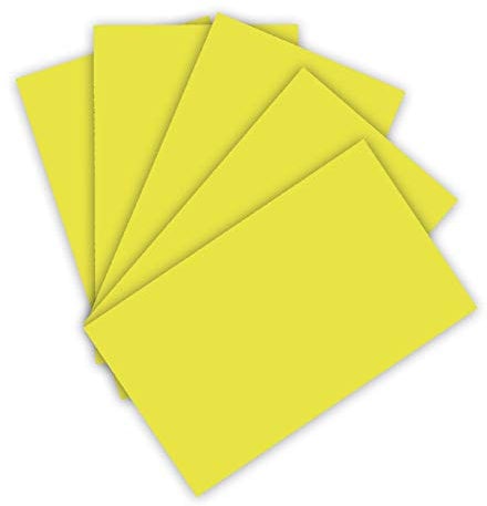 folia 614/50 49 - Fotokarton DIN A4, 300 g/qm, 50 Blatt, limone - zum Basteln und kreativen Gestalten von Karten, Fensterbildern und für Scrapbooking