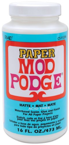 Mod Podge 16oz Matt Papier, Synthetisches Material, Weiss, 15.2 x 6.9 x 6.9 cm, Weiß