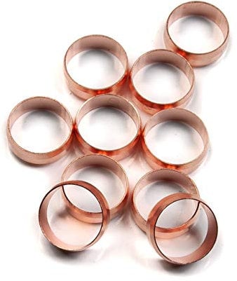 15mm Compression Olives Copper for 15mm Copper Plumbing Pipe (Pack of 10)