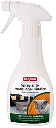 BEAPHAR – Spray éducateur anti-marquage urinaire pour chat et chaton – Protège le mobilier contre les comportements indésirables tels que les griffades ou marquages urinaires – Flacon 250 ml