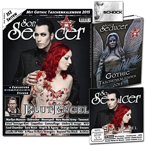 Sonic Seducer 02-2015 mit Blutengel Titelstory + exkl. Vorab-Song vom Album Omen, Gothic Taschenkalender 2015 (insg. 352 Seiten), exkl. Eisbrecher Sticker + CD, Bands: Marilyn Manson u.v.m.