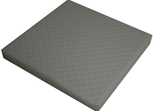 d & L medicaltechnolgies Stuhlkissen, Bankkissen, Sitzkissen, Sitzpolster, Stuhlpolster Dekokissen 40 x 40 cm Kunstleder (Stepp-Optik beige)