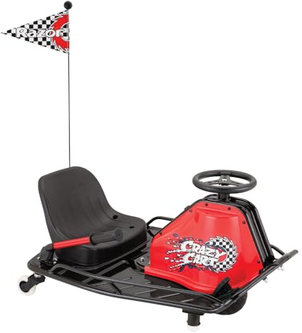 Razor Crazy Cart Sport - 24V Electric Drifting Go Kart, Variable Speed, Up to 12 mph, Up To 40 Minutes of Continuous Use, Drift Bar for Controlled Drifts, Ages 9+