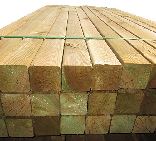 Gartenpirat 10 Stück Holzpfosten 9x9 cm Länge 300 cm Kantholz-Pfosten mit Kopf gekappt