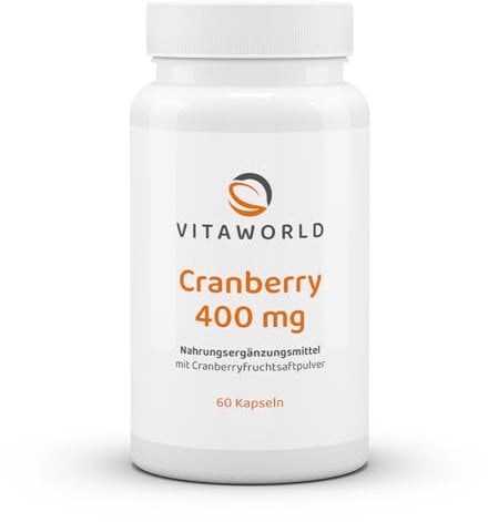 3er Pack Vita World Cranberry 400mg 3 x 60 Kapseln Apotheker-Herstellung