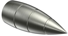 INTERDECO Endstücke Rillenpatrone Edelstahl-Optik aus Metall für Gardinenstangen 20 mm Ø (2 Stück)