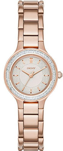 DKNY Damen Analog Quarz Uhr mit Edelstahl Armband NY2393