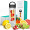 Savvy Infusion Trinkflaschen - Fruit Infuser Flasche - mit einzigartigem Leak Proof Silikon versiegelte Kappe mit Handgriff - große Geschenke für Frauen 24 Unzen Schwarz