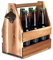 Foster & Rye 4069 Acacia Wood Beer 6 Pack Carrier Caddy, Hardwood