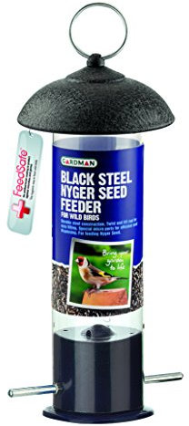 Gardman A01515 Steel Nyger Seed Feeder - Black, 10 x 10 x 10 cm