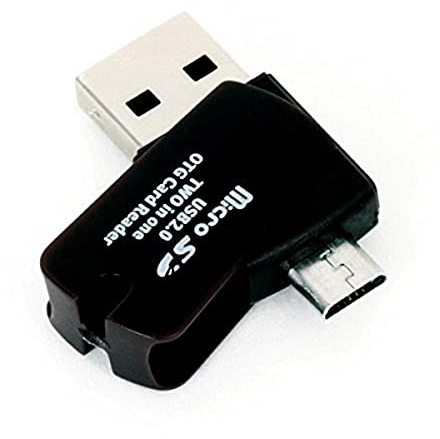Platinet PMMSD16CR4 4-In-1 Micro SD 16 GB Memory Card with Card Reader/OTG/Adapter Black