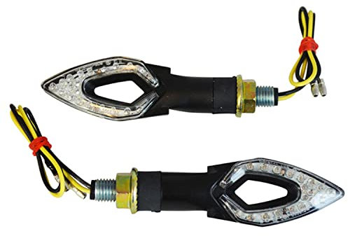 Schwarz, Führte Motorrad Blinker mit E Marke