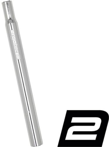 ERGOTEC Seat Post 28,6 x 300 cm, Kerze CNC Aluminium Silber
