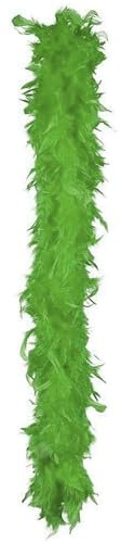 Trendandstylez Federboa 180cm Federschal 50g Karneval Boa 11 Farben (Grün)