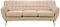 Beliani 3-Sitzer Sofa mit Armlehnen Stoff Beige Knopfheftung Holzgestell Retro Motala