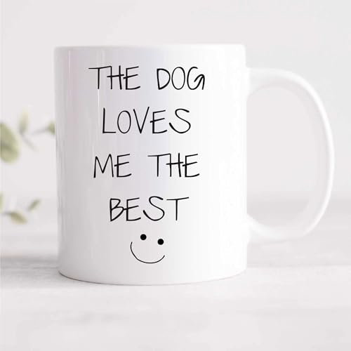 60 Second Makeover Limited The Dog Loves Me The Best Mug Birthday Valentines Fathers Day Husband Wife Boyfriend Girlfriend Gift