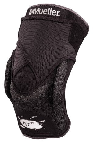 Mueller Bandage Hg80 Kniebandage mit Kevlar und Gelenk, schwarz, L: 40 - 45 cm