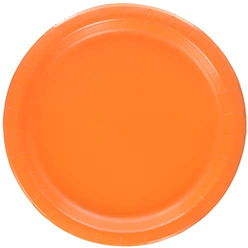 Creative Party PC553282 Sunkissed Orange Paper Dinner Plates-8 Pcs, Arancio