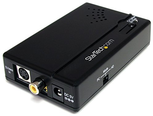 StarTech.com VID2HDCON - Adaptador conversor de Audio y vídeo Compuesto RCA S-Video a HDMI