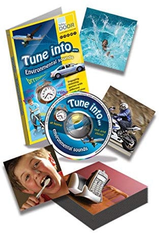 Yellow Door YUS0350 Tune Into. Environmental Sounds Listening Game Set, White