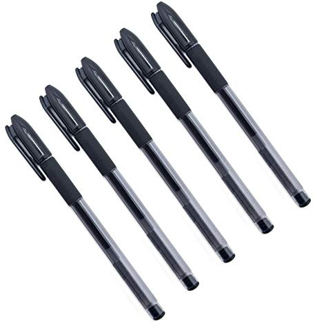 HAND W11 0.5 Gel Ink Pens Fine Point Black Ink - Set of 5
