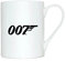 Pyramid International Tasse aus Knochenporzellan James Bond (007 Logo) Porzellanbecher, Keramik, Mehrfarbig, 1 Stück (1er Pack)
