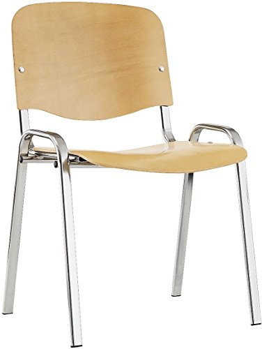 Besucherstuhl ISO CR WOOD007 - ohne Armlehnen, buche