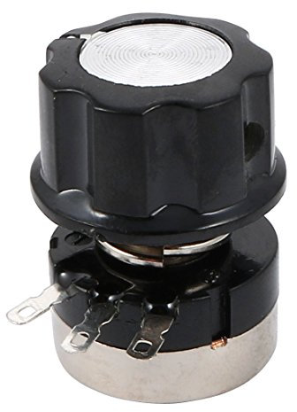 sourcing map RV24YN20S B202 2KOhm Einzehl Drehen Draht Wunde Rotary Kegel Potentiometer Knopf DE de