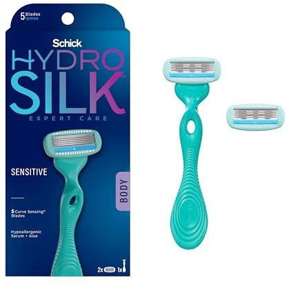 Schick Hydro Silk Sensitive Skin Razor for Women with 2 Moisturizing Razor Blade Refills by Schick